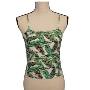 Faded Rose Tropical Crop Top L